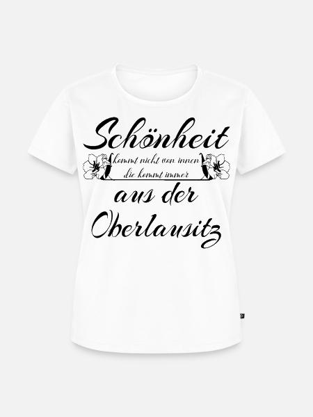 Schönheit aus der Oberlausitz - Heimat - Frauen Premium Bio T-Shirt - Weiß