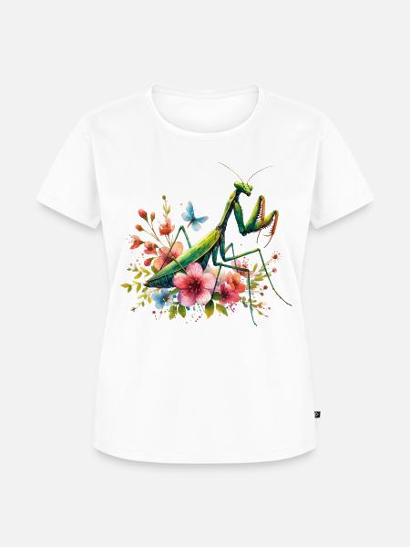 Gottesanbeterin - Frauen Premium Bio T-Shirt - Weiß