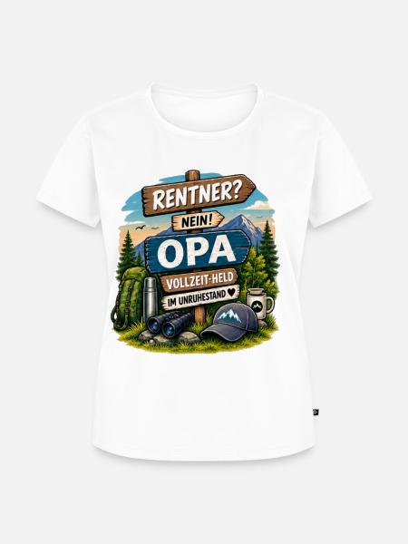 Vollzeit-Opa im Unruhestand - Frauen Premium Bio T-Shirt - Weiß