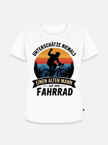Radabenteuer im Abendlicht - Frauen Premium Bio T-Shirt - Weiß