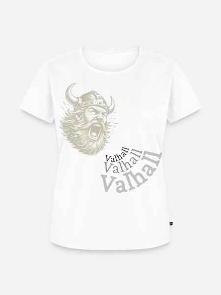 Valhalla Calling – Viking Warrior - Frauen Premium Bio T-Shirt - Weiß