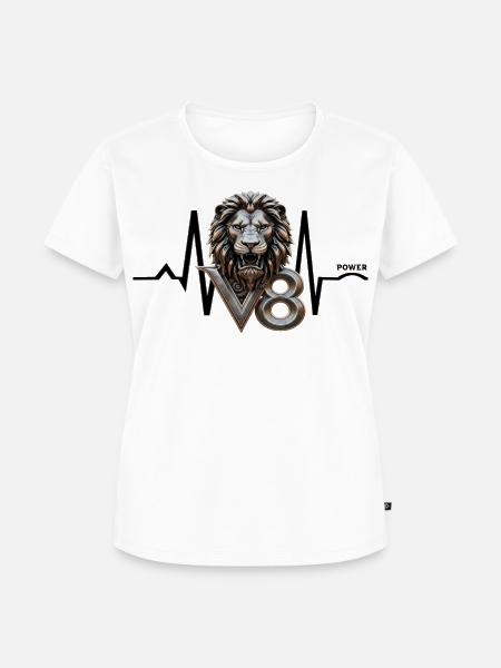 V8 - Frauen Premium Bio T-Shirt - Weiß
