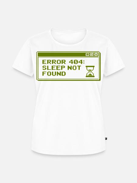 404 Schlaf NichtGefunden - Frauen Premium Bio T-Shirt - Weiß