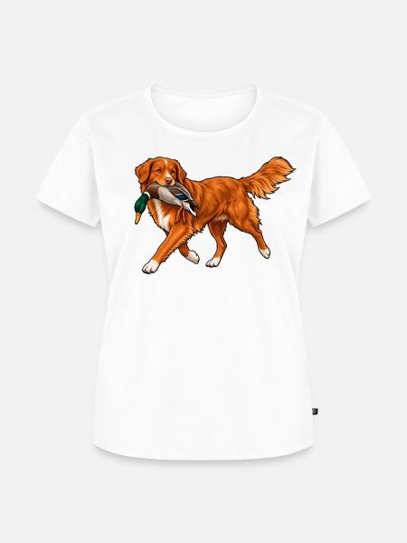 Toller bei der Entenjagd - Frauen Premium Bio T-Shirt - Weiß