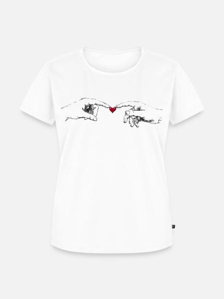 Connecting hands - Frauen Premium Bio T-Shirt - Weiß