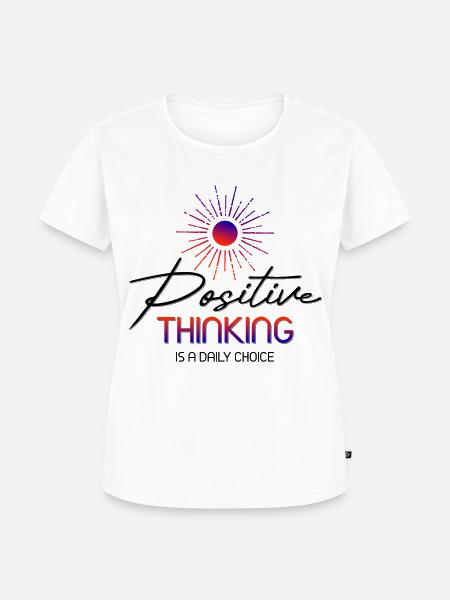 Positive_Thinking - Frauen Premium Bio T-Shirt - Weiß