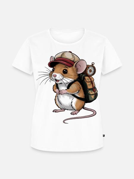 Outdoor Maus - Frauen Premium Bio T-Shirt - Weiß