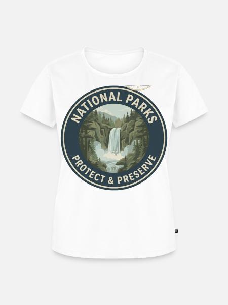 Nationalparks Schutz Logo - Frauen Premium Bio T-Shirt - Weiß