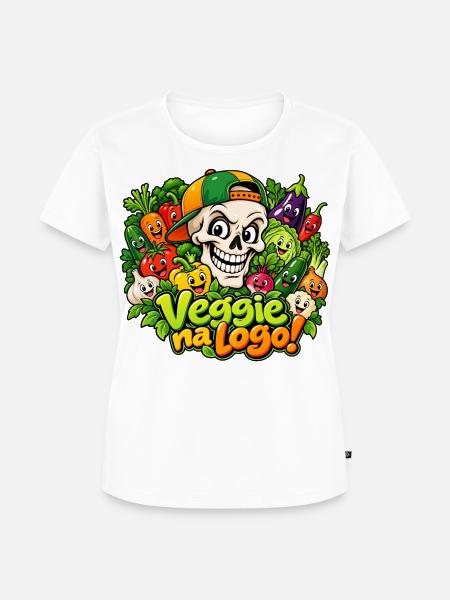 Veggie Skull - Frauen Premium Bio T-Shirt - Weiß