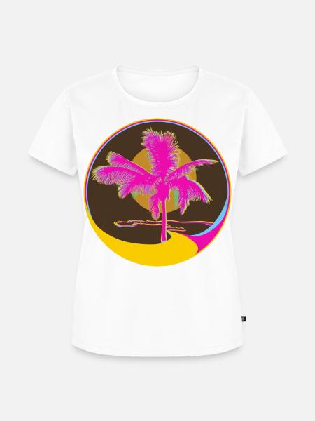 Sommer-Strand und Gute Laune - Frauen Premium Bio T-Shirt - Weiß
