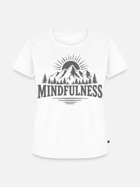 Mindfulness Achtsamkeit Natur Berge - Frauen Premium Bio T-Shirt - Weiß