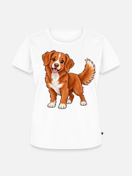 Nova Scotia Retriever Kawaii Style - Frauen Premium Bio T-Shirt - Weiß