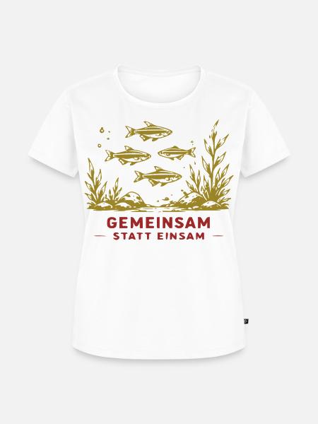 Gemeinsam statt Einsam Unterwasserwelt - Frauen Premium Bio T-Shirt - Weiß