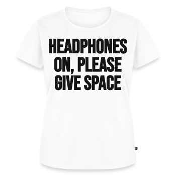 Headphones on, please give me space – Front, front, white