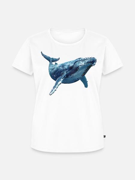 Buckelwal - Frauen Premium Bio T-Shirt - Weiß
