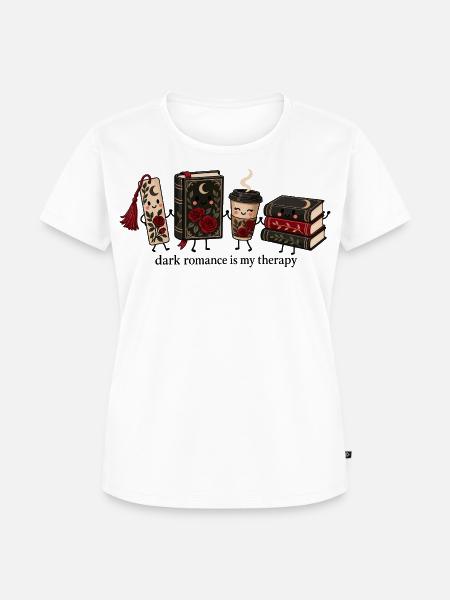 Gothic Books & Coffee - Frauen Premium Bio T-Shirt - Weiß