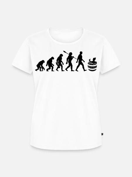 Evolution - Eisbader - Winterbaden - Eisbaden - Frauen Premium Bio T-Shirt - Weiß