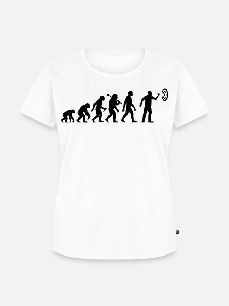 Darts Evolution Dart Zielen Auf Zielscheibe - Frauen Premium Bio T-Shirt - Weiß