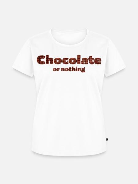 Schokoladen Muster mit 3D-Effekt - Frauen Premium Bio T-Shirt - Weiß