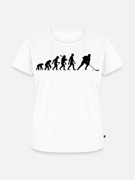 Eishockey Evolution Für Eishockey Spieler - Frauen Premium Bio T-Shirt - Weiß