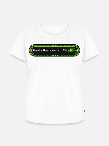 Dopamine 99 Lustige Ladeleiste herunterladen - Frauen Premium Bio T-Shirt - Weiß