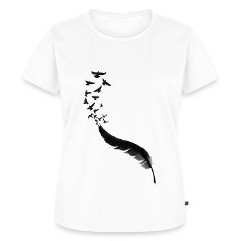Feather Birds - Women's Premium Organic T-shirt - white - Front - AI Model Female 172 dark (172cm)