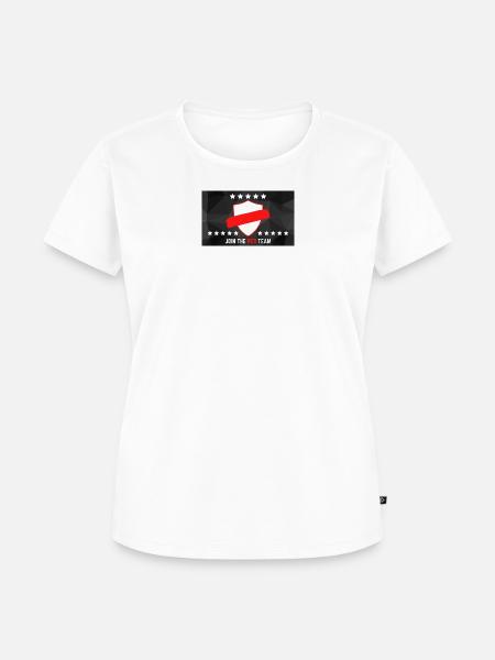 JOIN THE RED TEAM - Frauen Premium Bio T-Shirt - Weiß