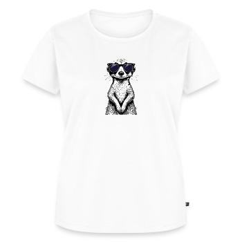 Erdmännchen Meerkat - Frauen Premium Bio T-Shirt - Weiß - Vorne - AI Model Female 172 dark (172cm)
