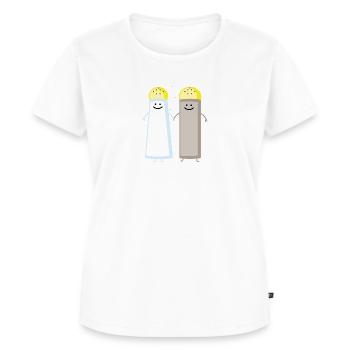 Poivre et sel - T-shirt Premium bio Femme - blanc - Devant - AI Model Female 172 dark (172cm)