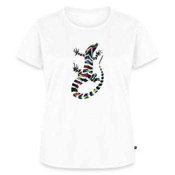 salamandres colorées - T-shirt Premium bio Femme - blanc - Devant - AI Model Female 172 dark (172cm)