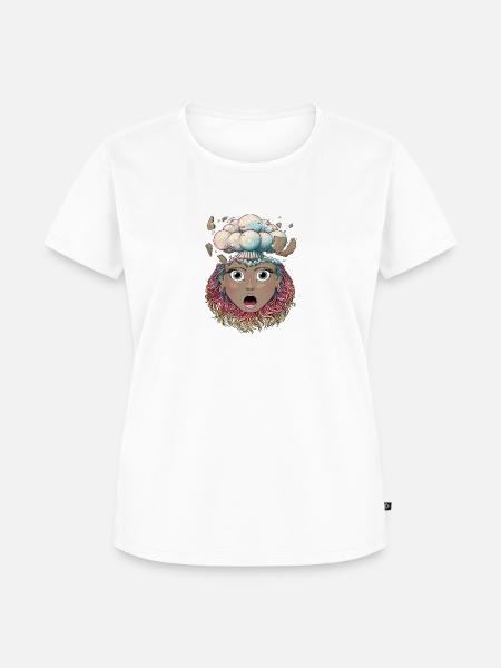 Reva Prisma explodierendes Kopfgesicht - Frauen Premium Bio T-Shirt - Weiß