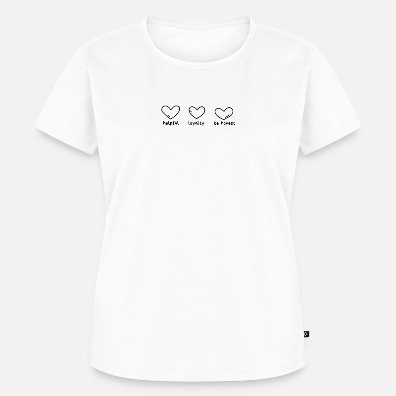 Hilfsbereit, Loyal, Ehrlich sein. - Frauen Premium Bio T-Shirt - Weiß