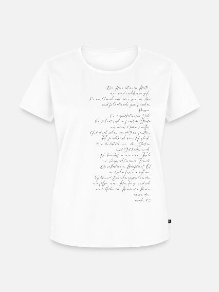 Psalm 23 - Frauen Premium Bio T-Shirt - Weiß