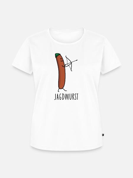 Bogenschießen Jagd Wurst - Frauen Premium Bio T-Shirt - Weiß