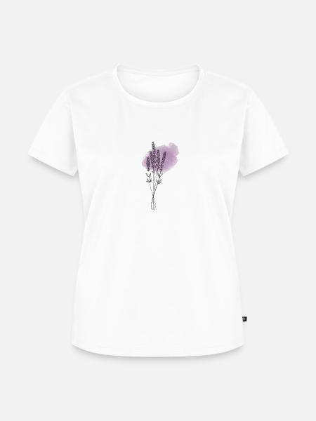 Lavendel - Frauen Premium Bio T-Shirt - Weiß