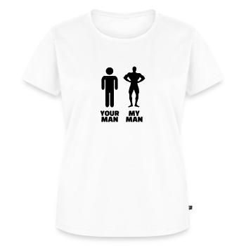 Mann - Frauen Premium Bio T-Shirt - Weiß - Vorne - AI Model Female 172 dark (172cm)