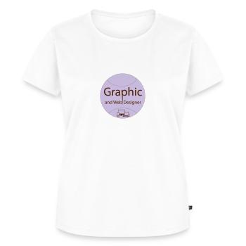 Graphic and webdesigner 2 - T-shirt Premium bio Femme - blanc - Devant - AI Model Female 172 dark (172cm)