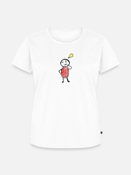 Strichmännchen hat eine Idee - Frauen Premium Bio T-Shirt -