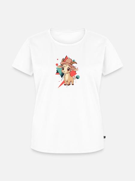 Ziege Rind - Frauen Premium Bio T-Shirt - Weiß