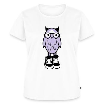 Chouette avec Converse - T-shirt Premium bio Femme - blanc - Devant - AI Model Female 172 dark (172cm)