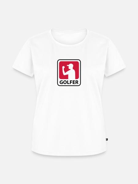 Golfer Winner - Frauen Premium Bio T-Shirt - Weiß