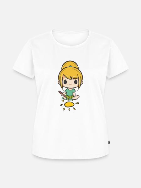 Kleines Mädchen malt - Frauen Premium Bio T-Shirt - Weiß