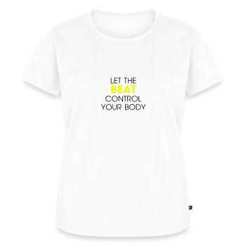 Contrôle des battements - T-shirt Premium bio Femme - blanc - Devant - AI Model Female 172 dark (172cm)
