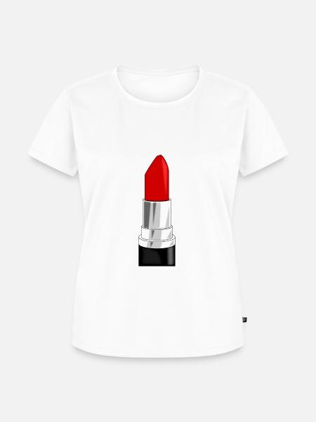 lipstick - Lippenstift rot - Frauen Premium Bio T-Shirt - Weiß