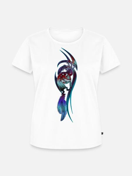 Fruchtbarkeitstanz Kokopelli - Frauen Premium Bio T-Shirt - Weiß