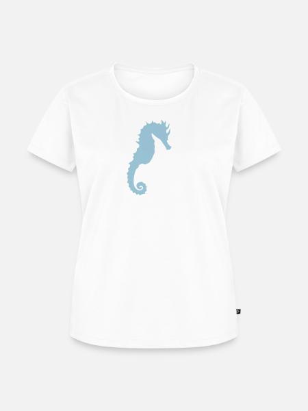 Seepferdchenform 0 - Frauen Premium Bio T-Shirt - Weiß