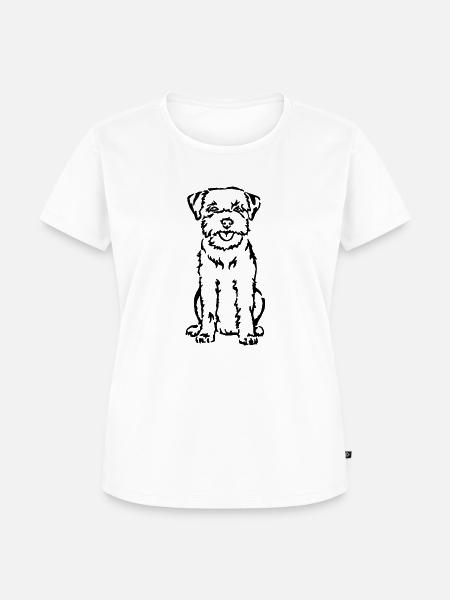 Border Terrier - Frauen Premium Bio T-Shirt - Weiß