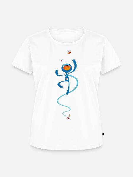 Kosmisches Drama - Frauen Premium Bio T-Shirt - Weiß