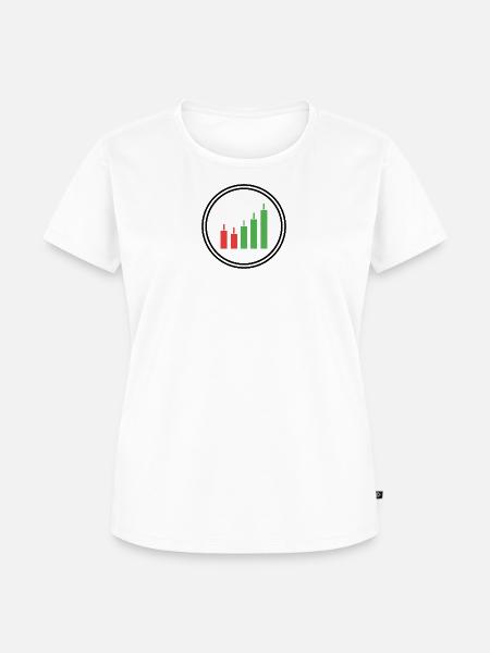 Wachstum & Erfolg | Finanzen & Aktien Chart - Frauen Premium Bio T-Shirt - Weiß