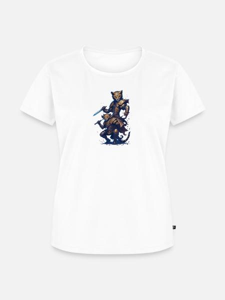 Tiger Shadow Hunter - Frauen Premium Bio T-Shirt - Weiß